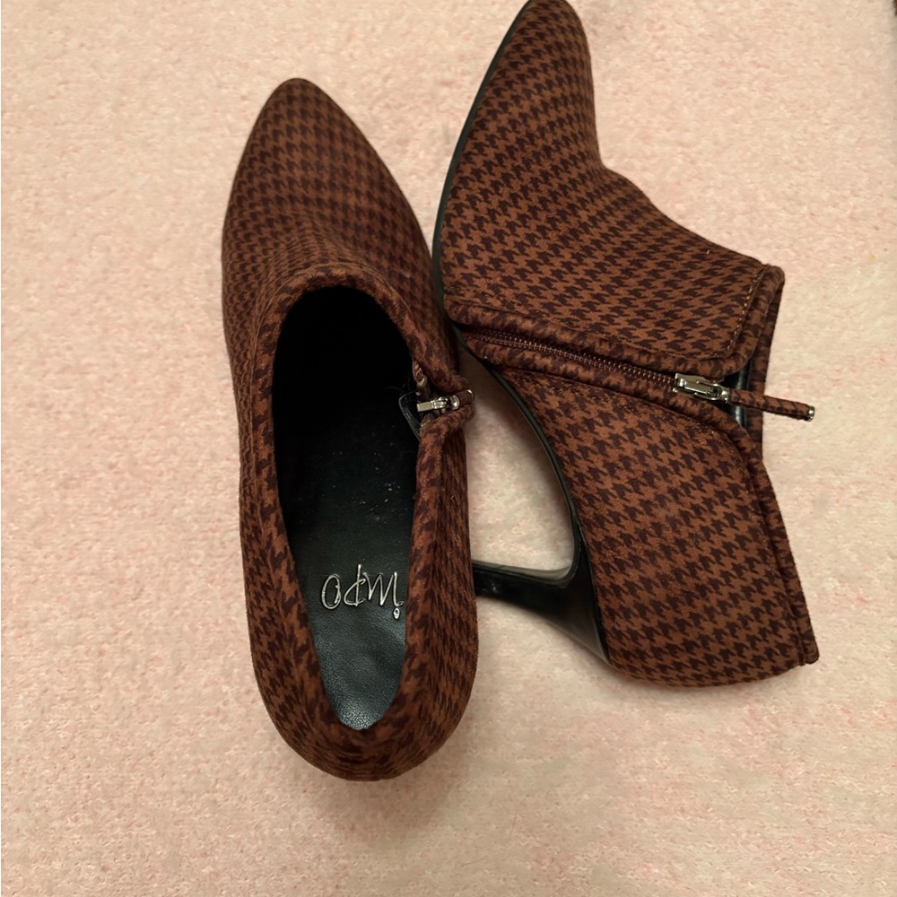 Impo Women's Houndstooth Heeled Boots - Brown